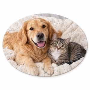 Puzzle oval personalizat cu fotografia ta