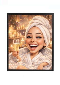 Ramă foto personalizată cadou pentru femeie – relaxare spa, cu poză și mesaj special