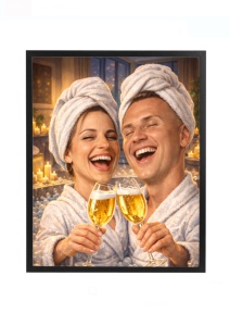 Rama foto personalizată cu poză – cadou romantic cuplu SPA, aniversare, iubită sau soție