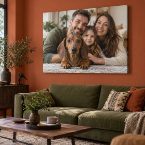 Tablou canvas personalizat cu animalul de companie – exemplu de decor 3