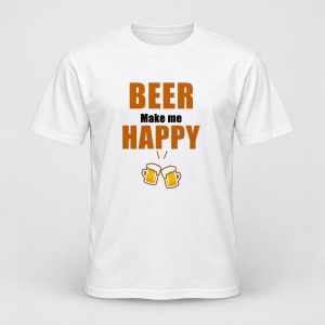Tricou personalizat Beer make me happy