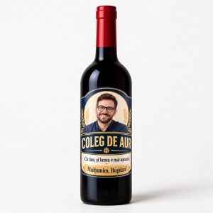 Vin personalizat – Coleg de aur | Cu poză