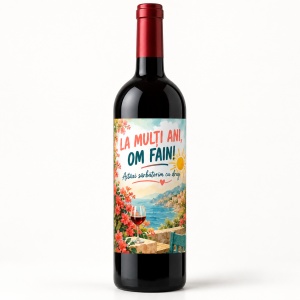 Vin personalizat aniversar – La mulți ani, om fain!