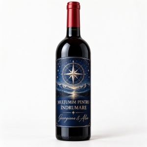 Vin personalizat pentru nași – Mulțumim pentru îndrumare