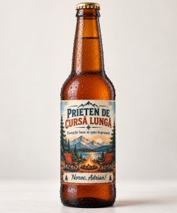 Bere personalizată – Prieten de cursă lungă – 330 ml