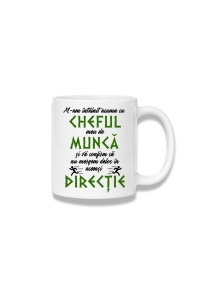 Cană ceramică 380 ml – Cheful meu de muncă – direcții diferite