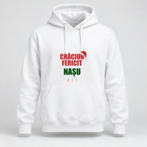 Hanorac personalizat Craciun fericit nasu, model 1