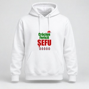 Hanorac personalizat Craciun fericit sefu, model 1