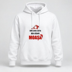 Hanorac personalizat Din cana asta bea doar moasa, model craciun