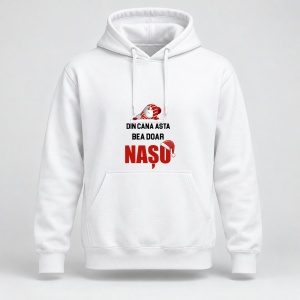Hanorac personalizat Din cana asta bea doar nasu, model craciun