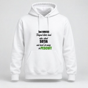 Hanorac personalizat Imi iubesc timpul liber mai ales cand sotia ma lasa sa merg la pescuit