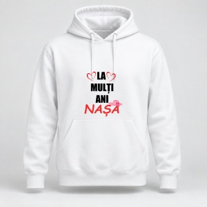 Hanorac personalizat La multi ani nasa, model 1