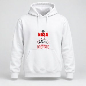 Hanorac personalizat Nasa are mereu dreptate, model rosu