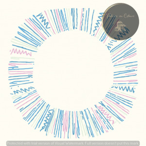 Invitație Botez B426 - Model Abstract Circular Colorat
