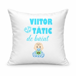 Pernă personalizată Viitor tatic de baiat
