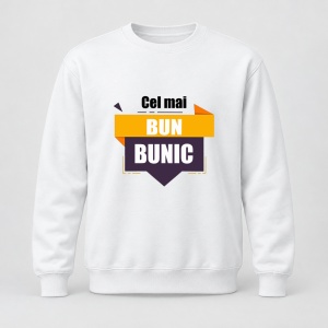 Pulover personalizat Cel mai bun bunic, model portocaliu