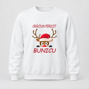 Pulover personalizat Craciun fericit bunicu, model ren