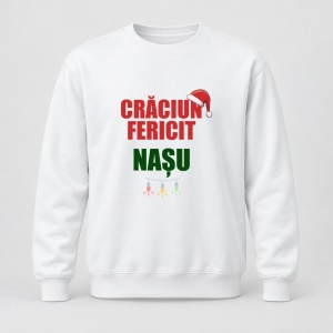 Pulover personalizat Craciun fericit nasu, model 1