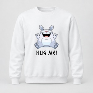 Pulover personalizat Hug me rabbit