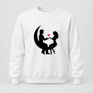 Pulover personalizat Loving people on the moon