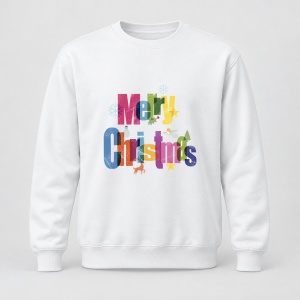 Pulover personalizat Merry christmas color