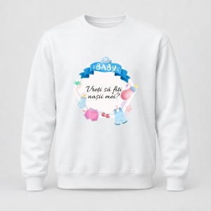 Pulover personalizat Vreti sa fiti nasii mei, model baiat