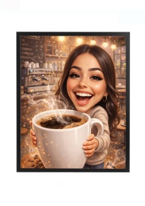 Rama foto personalizata cu poza – cadou iubitor cafea, lifestyle relax, cafea