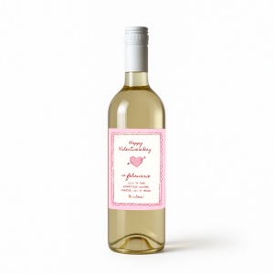 Vin personalizat Valentine’s Day, realizat la comandă pentru momente speciale.