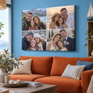 Tablou canvas colaj foto personalizat – exemplu de decor 10