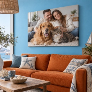 Tablou canvas personalizat cu animalul de companie – exemplu de decor 10
