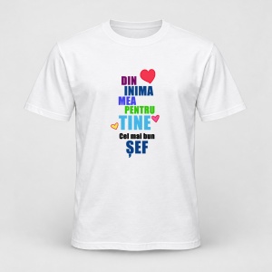 Tricou personalizat Din inima mea pentru tine, cel mai bun sef