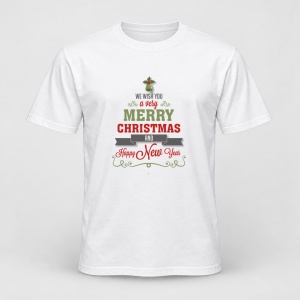 Tricou personalizat We wish you a very merry christmas and happy new year