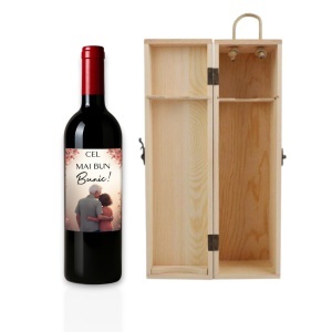 Vin Personalizat „Cel Mai Bun Bunic” – Cadou Special pentru Bunici