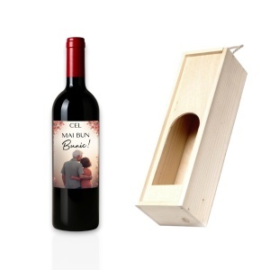 Surprinde-l cu un vin special „Cel Mai Bun Bunic!” – personalizat cu drag din partea ta.