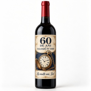 Vin personalizat aniversar – 60 de ani – Valoare în timp