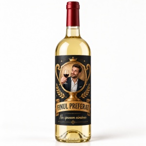 Vin alb personalizat pentru fin – Finul preferat | Cu poză