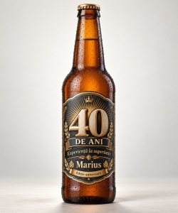 Bere personalizată – 40 ani – Experiență la superlativ – 330 ml