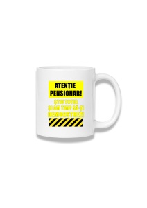 Cană ceramică 380 ml – Atenție pensionar