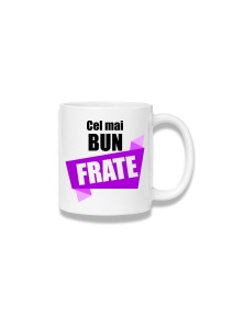 Cană ceramică 380 ml – Cel mai bun frate – panglică mov