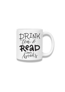 Cană ceramică 380 ml – Drink Tea and Read Books