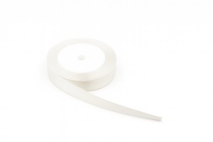 Fundiță Albă Deschis – Satin 1 cm, 100 cm lungime