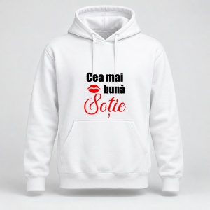 Hanorac personalizat Cea mai buna sotie, rosu