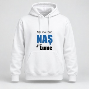 Hanorac personalizat Cel mai bun nas din lume, model albastru