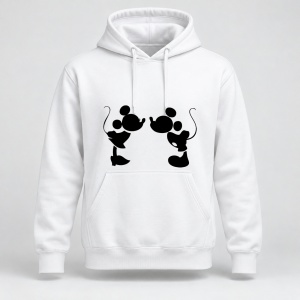 Hanorac personalizat Silueta de disney mickey y minnie mickey mouse minnie mouse épica mickey silueta dibujo beso amor