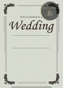 Invitație nuntă clasică Wedding