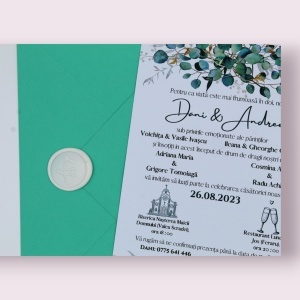 invitatie-nunta-verde-menta-cu-sigiliu-alb-eleganta-si-moderna