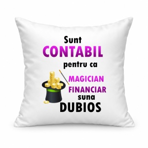 Pernă personalizată Sunt contabil pentru ca magician financiar suna dubios