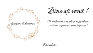 Plic pentru bani nunta cu design minimalist si coronita florala fina