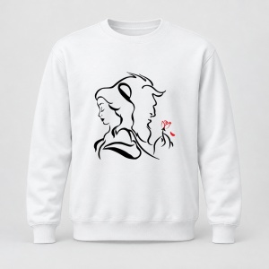 Pulover personalizat Beauty beast design decoration 600nw