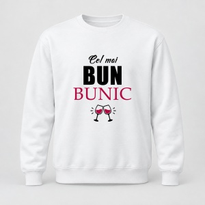Pulover personalizat Cel mai bun bunic, model pahare